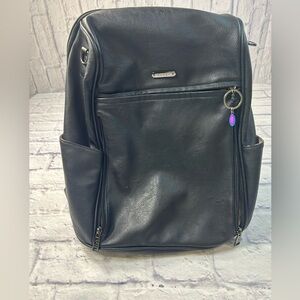 Cluci Vegan Leather Black Backpack